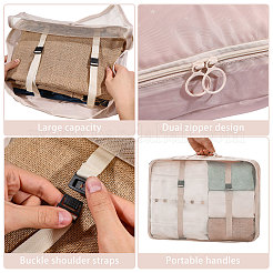 8 trousse de toilette de voyage en polyester&nbsp;ABAG-WH0046-118A
