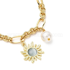 Bracelets de charme d'oeil de chat&nbsp;BJEW-JB12420-01