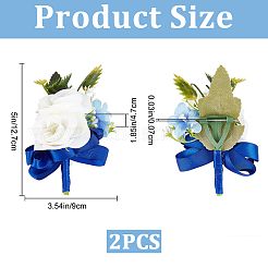2 broche boutonnière en tissu de soie&nbsp;JEWB-CP0001-42