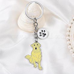 Porte-clés pour chien wewaysmile porte-clés de voiture porte-clés pendentif pour animaux de compagnie porte-clés pour chien adorable porte-clés en métal portable cadeau pour amoureux des animaux de compagnie fournitures de fête à thème d'anniversaire pour chiot (labrador)&nbsp;JX806A