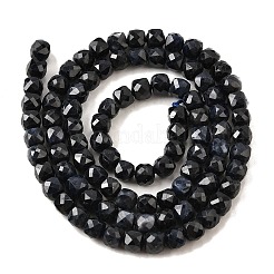 Natürliche schwarze Saphirperlenstränge&nbsp;G-G259-C02-4x4mm