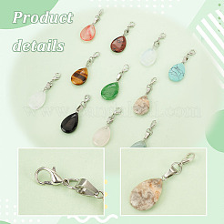 Decoración colgante de lágrima de piedras preciosas&nbsp;HJEW-AB00408