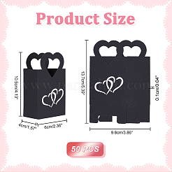 Silberprägung Herz Verpackung Handtaschenhalter&nbsp;KBAG-WH0045-05B