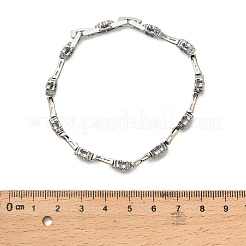 Messing Micro Pave klare Zirkonia Blumen Gliederketten Armbänder für Frauen&nbsp;BJEW-B145-03