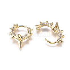Aretes tipo argolla de latón estilo punk&nbsp;X-EJEW-L231-24G