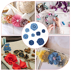 16 Stück 8 Stil Denim Stoff Blumen&nbsp;DIY-FH0005-73