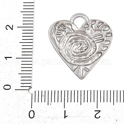Strukturierte Anhänger aus Edelstahl 304&nbsp;STAS-D264-06A-P