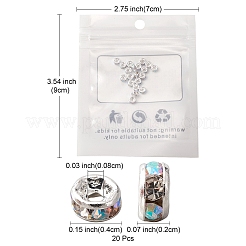 Perline distanziatori strass in ottone&nbsp;RB-YW0001-04A-02S