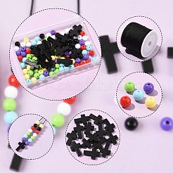 DIY-Kits zur Herstellung von Halsketten mit Kreuzanhänger&nbsp;DIY-FS0009-08