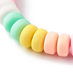 Handgemachte Polymer-Ton-Perlen-Stretch-Armbänder für Kinder&nbsp;BJEW-JB06487-01