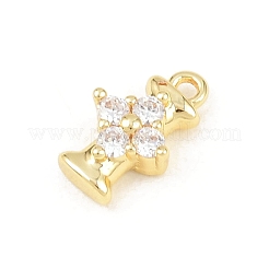 Breloques en laiton zircon cubique transparent&nbsp;KK-Z151-18G-I