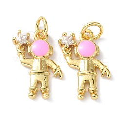 Pendente in ottone chiaro smalto cubic zirconia&nbsp;ZIRC-C021-46G