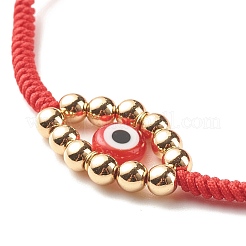 Braccialetto di perline intrecciate in ematite sintetica fatta a mano a lume di malocchio&nbsp;BJEW-JB07876