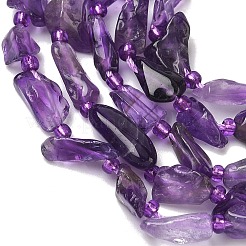 Natürlichen Amethyst Perlen Stränge&nbsp;G-Z130-B01-01