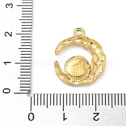Ionenplattierung (IP) 304 Edelstahl Anhänger Cabochon-Einstellungen&nbsp;STAS-M082-02G