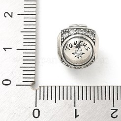 Perles européennes en zircone cubique transparente en laiton&nbsp;FIND-M049-01AS-07