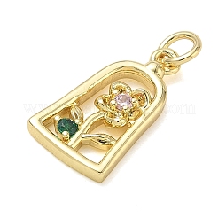 Ottone con pendenti in strass&nbsp;KK-CBAD872-01G-11