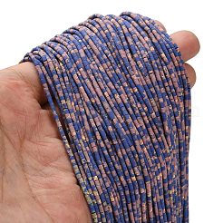 Teints perles synthétiques turquoise brins&nbsp;G-P594-01B-09