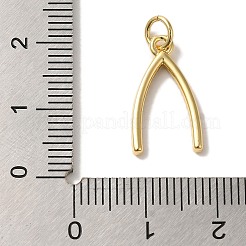 Pendentif en zircone cubique micro pavé de laiton placage en rack&nbsp;KK-U027-14G