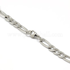Fabrication de colliers à chaîne figaro en acier inoxydable 304 résistant au ternissement&nbsp;STAS-A028-N021P