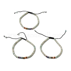 Bracelets ajustables unisexes en perles d'amazonite naturelle et d'hématite non magnétique&nbsp;BJEW-K251-09U