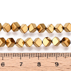 Hebras de cuentas de hematites no magnéticas sintéticas galvanizadas&nbsp;G-T139-62B