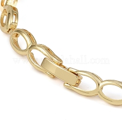 Bracciale a catena a maglie ovali con zirconi cubici&nbsp;BJEW-Z069-01G-02
