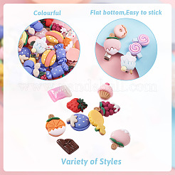 100 cabochon decodificato in resina opaca a 25 stili&nbsp;CRES-PJ0001-03