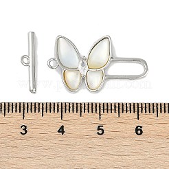 Fermagli a ginocchiera in zircone chiaro micro pavè di ottone&nbsp;KK-K391-21P-02