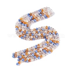 Colliers de perles en imitation jade électroplaquées&nbsp;EGLA-Q135-8MM-A09