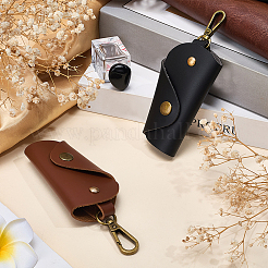 2 Stück 2 Farben Vintage PU-Leder Verschlüsseverpackungstaschen mit Legierungsverschlüssen&nbsp;ABAG-GL0001-07