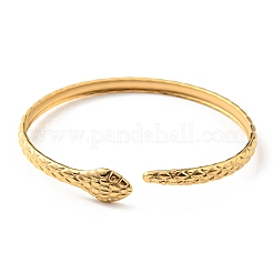 Bracciale rigido a forma di serpente in acciaio inossidabile 304&nbsp;LS-BJEW-F456-01G