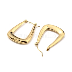 Boucles d'oreilles créoles trapézoïdales en acier inoxydable 304&nbsp;EJEW-R154-02G