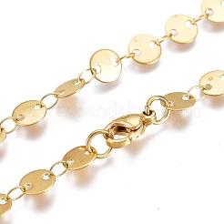 Collares de cadena de eslabones de acero inoxidable 304&nbsp;NJEW-I238-14B-G