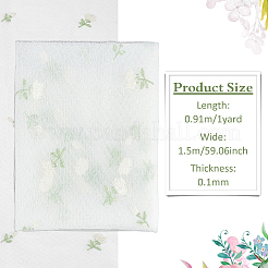 Polyester-Netzstoff mit Blumenmuster&nbsp;SENE-WH0003-45B
