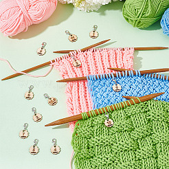 12 Stück 12-Stil-Blume mit Zahlenanhänger&nbsp;HJEW-AB00641