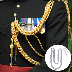 Polyesterfaser Armee Schulter Aiguillette Golddraht Kordel&nbsp;AJEW-WH0475-97B