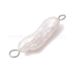 Breloques connecteurs en perles Keshi naturelles&nbsp;PALLOY-JF04238-01
