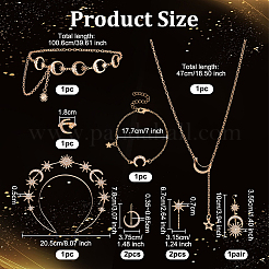 8 Stile Legierung Schmuck-Sets&nbsp;SJEW-OC0001-02G