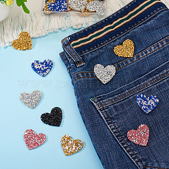 Parches termoadhesivos de poliéster con rhinestone para planchar&nbsp;FIND-TA0002-53B