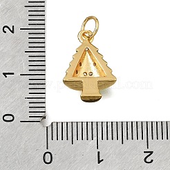 Weihnachts-Messing-Micro-Pave-Charms mit klaren Zirkonia&nbsp;CU-G605-23G