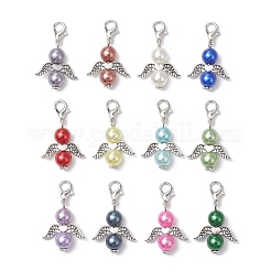 12 pz 12 colori angelo acrilico imitazione perla pendente decorazione&nbsp;HJEW-JM02619