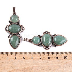Pendenti avventurina verde naturale&nbsp;G-Q158-04-10