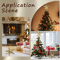 Étoile en plastique ornements de cimier d'arbre de Noël&nbsp;AJEW-WH20004-17B