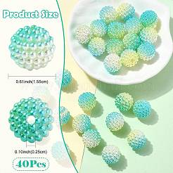40pcs perles acryliques imitation perle&nbsp;OACR-FS0002-89A-05