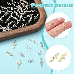 60 Stück 12 Stile Zinklegierungs-Cabochons&nbsp;MRMJ-CJ0001-23