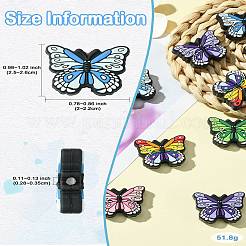 12 Stück 6 Stile Schmetterling Lebensmittelqualität umweltfreundliche Silikonperlen&nbsp;SIL-CJ0001-89