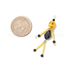 Anhänger mit kleinen Skelettfiguren aus Glasperlen&nbsp;PALLOY-MZ00762