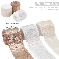 3 Farbe Heißprägung Polyester ausgefranste Bänder&nbsp;SRIB-AR0001-20