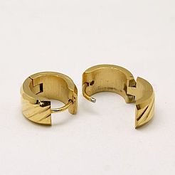 Boucles d'oreilles créoles tendance en acier inoxydable 304&nbsp;EJEW-G124-M15